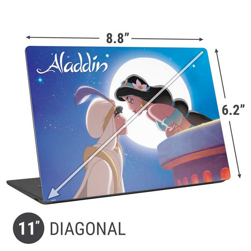 Disney Aladdin and Princess Jasmine Kiss Universal Laptop 11in (8.8 x 6.2in) Skin